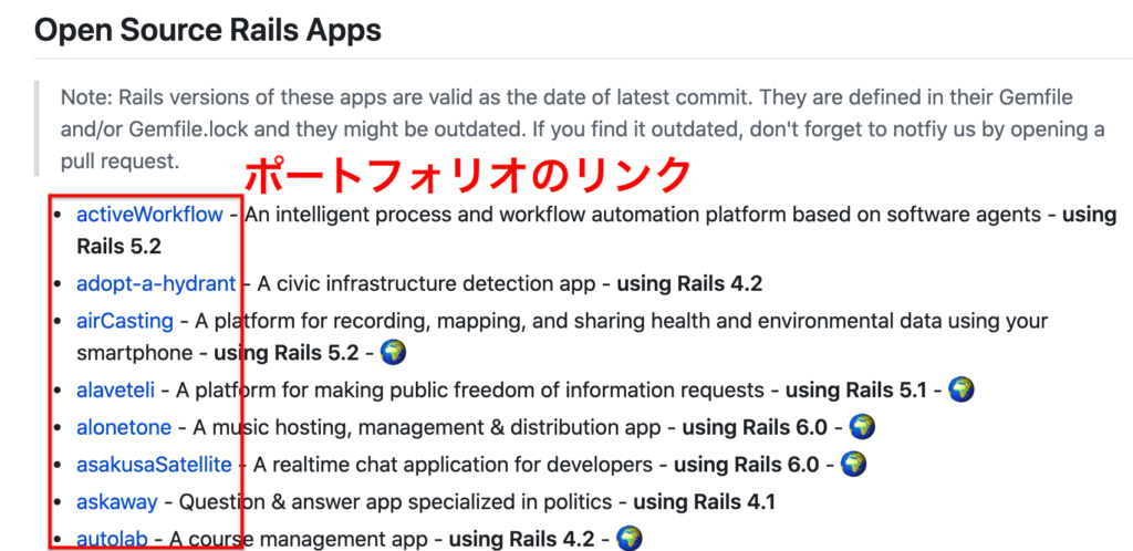Ruby-on-Rails-ポートフォリオ一覧